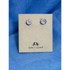CHLOE + ISABEL opal pink cushion-cut stud earrings - E548PIG